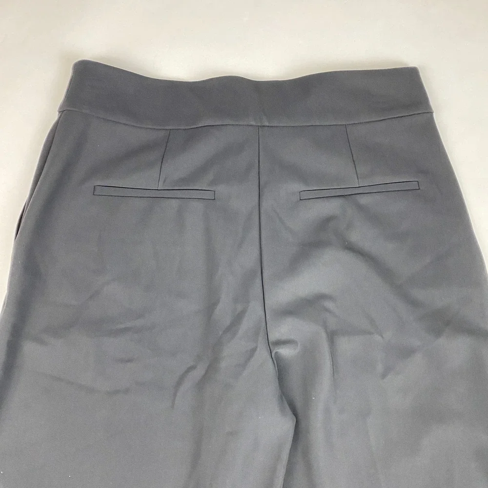 NWT Theory High Waist Wide Leg Precision Ponte Pants Women's Size 10 Black - Picture 7 of 14
